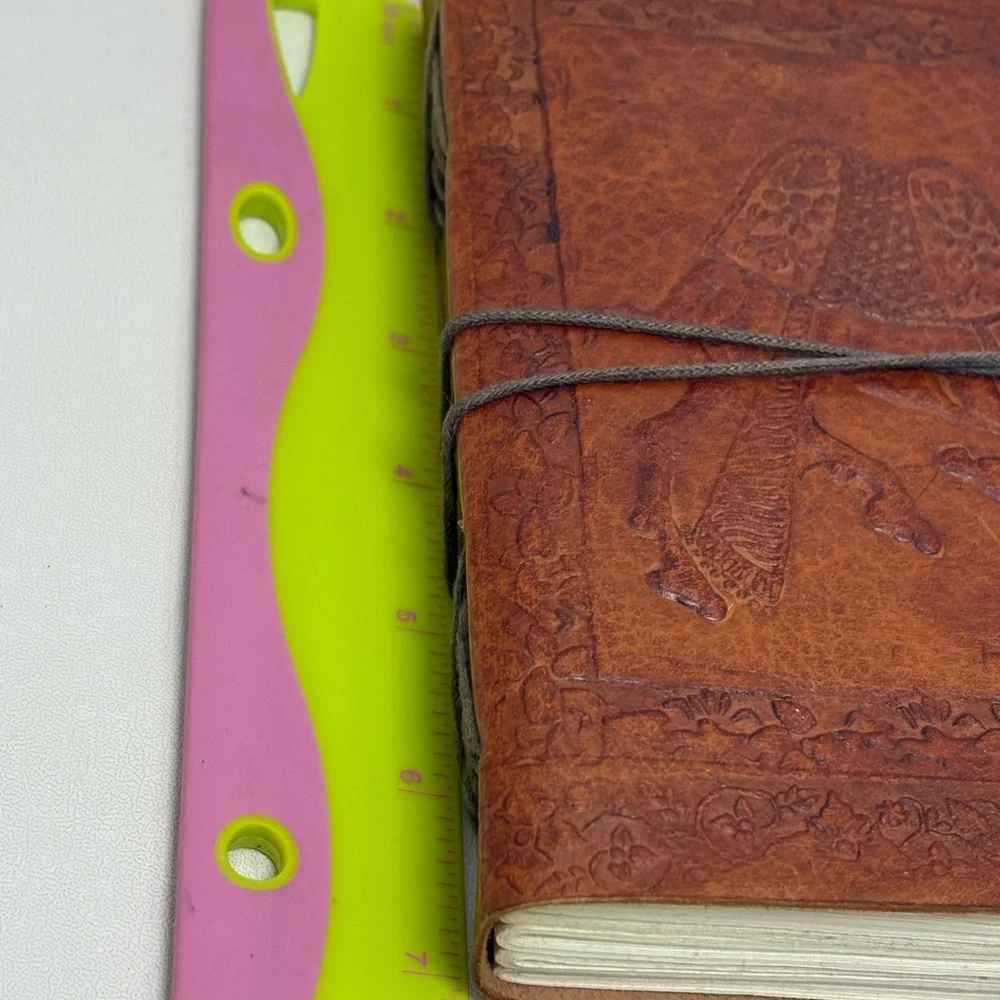 Leather Camel Journal Notebook Planner Handmade Unlined Paper Pages Bound‎